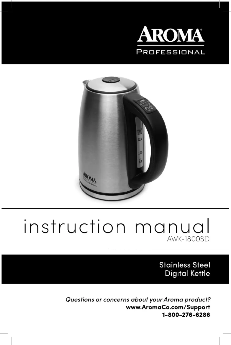 Page 1 de la notice Manuel utilisateur Aroma AWK-1800SD