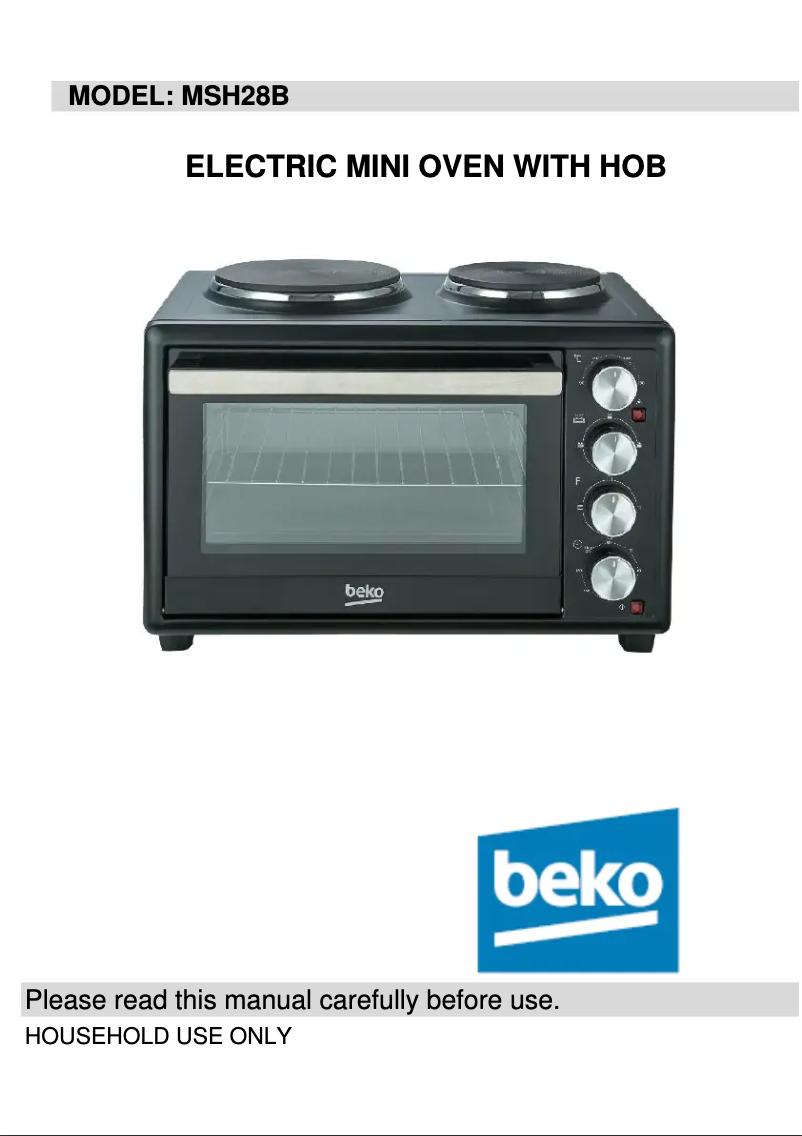 Page 1 de la notice Manuel utilisateur Beko MSH28B