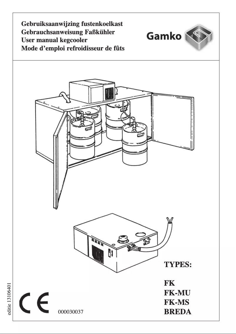 Page 1 de la notice Manuel utilisateur Gamko FK/MU