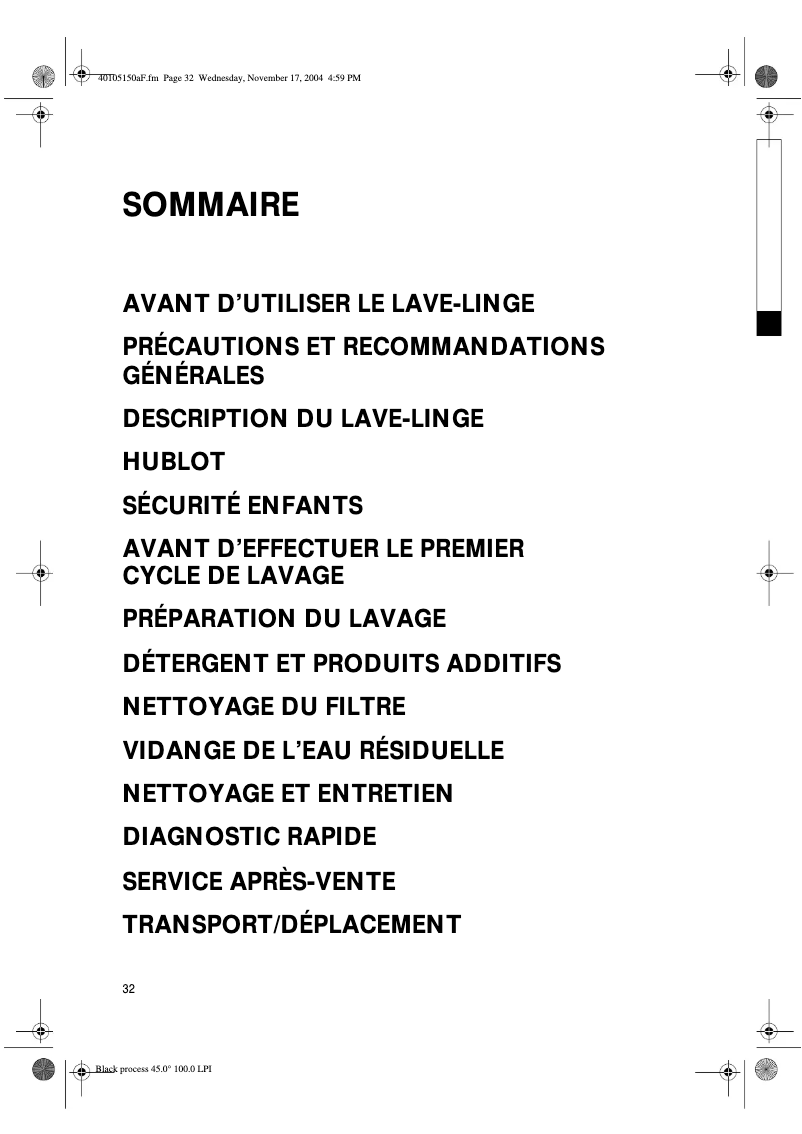 Page 1 de la notice Manuel utilisateur Bauknecht WAK 6360