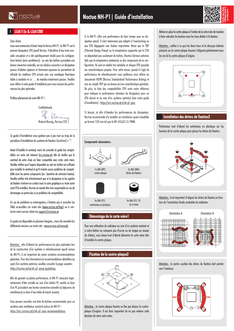 Image de la première page du manuel de l'appareil NH-P1