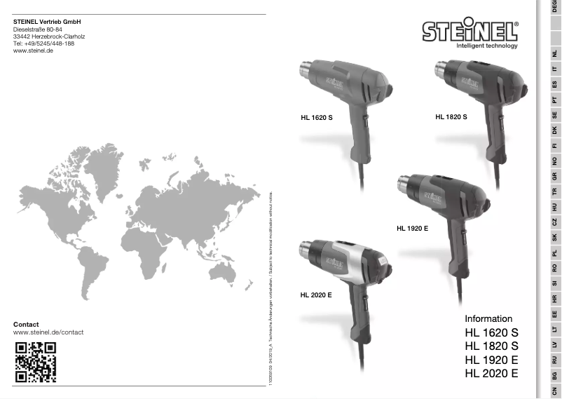 Page 1 de la notice Manuel utilisateur Steinel HL 1920 E