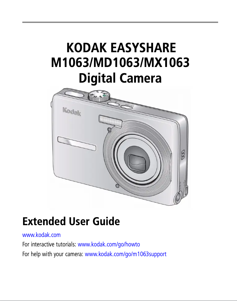 Page 1 de la notice Manuel utilisateur Kodak EasyShare MD1063