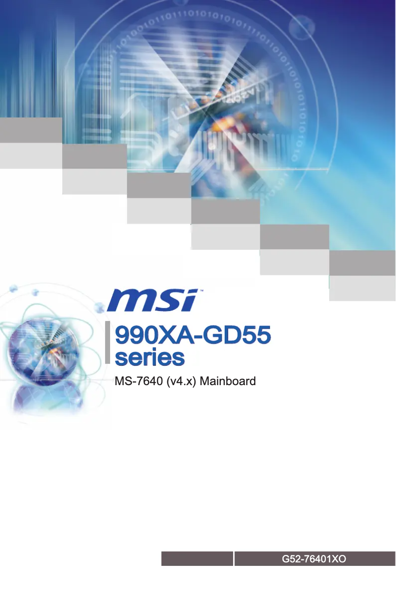 Page 1 de la notice Manuel utilisateur MSI 990XA-GD55
