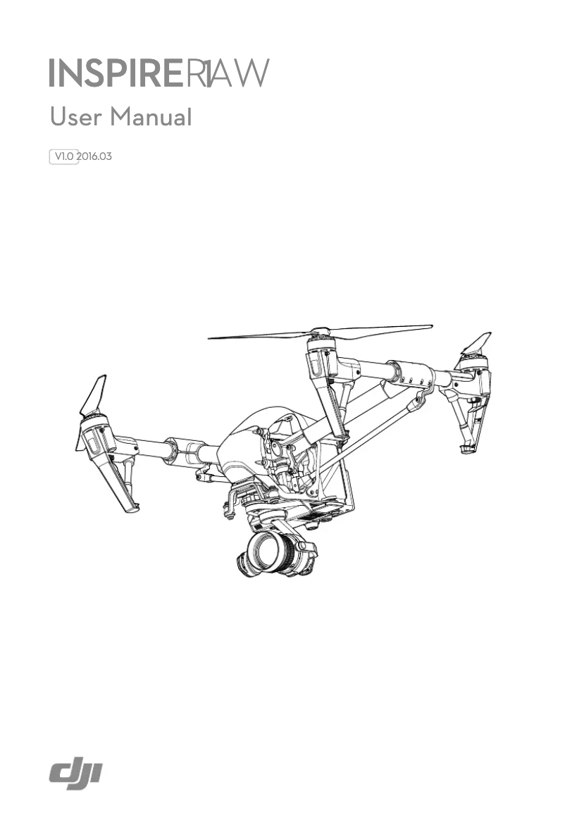 Page 1 de la notice Manuel utilisateur DJI Inspire 1