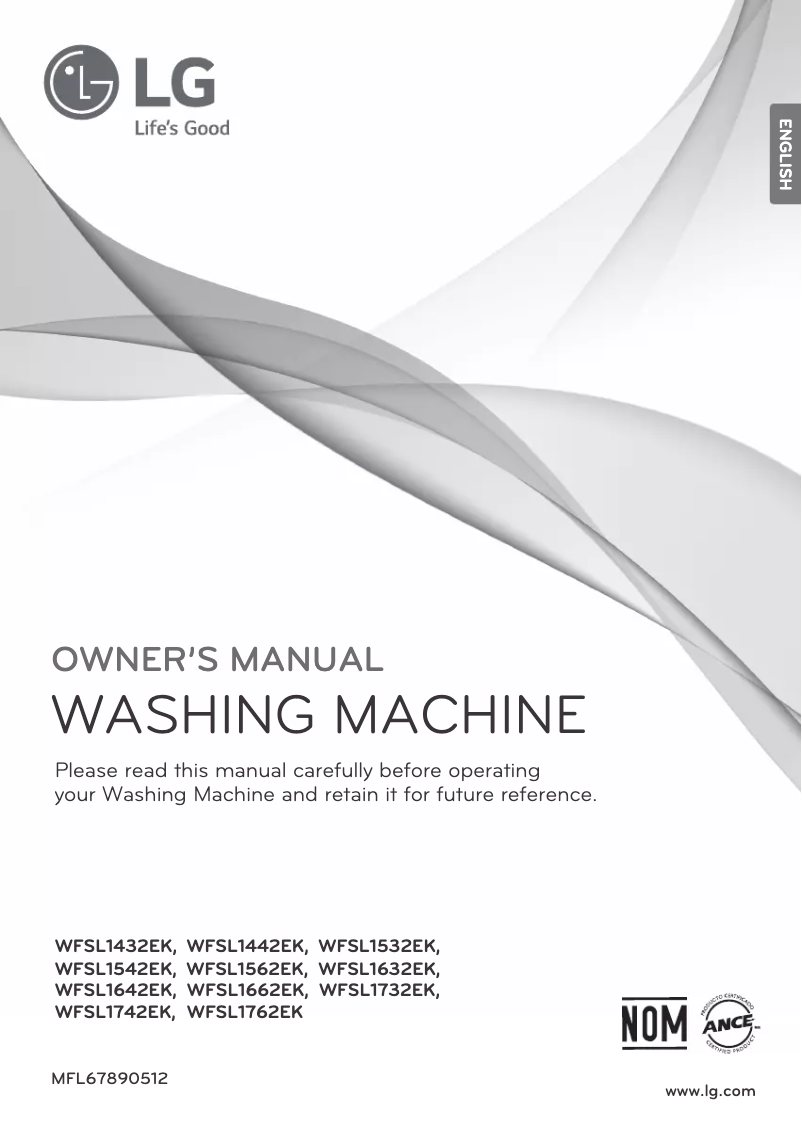Página 1 del manual Manual de usuario LG WFSL1662EK