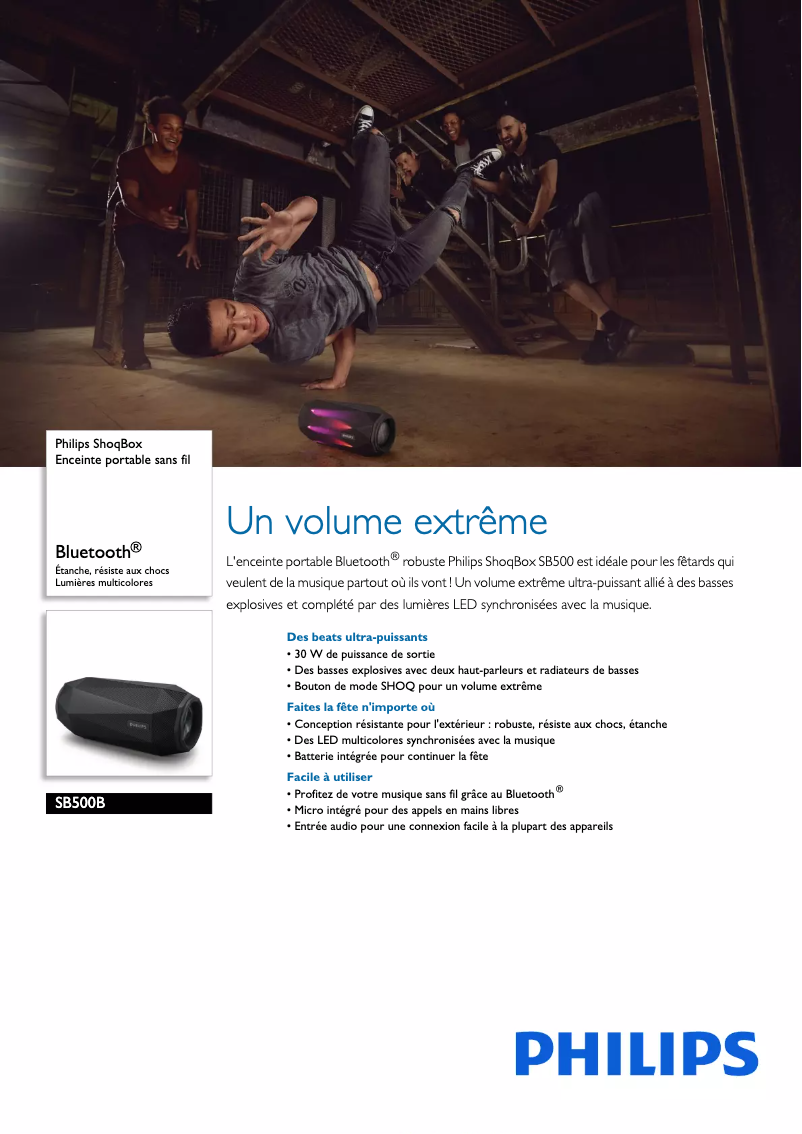 Imagen de la primera página del manual del dispositivo SB500B