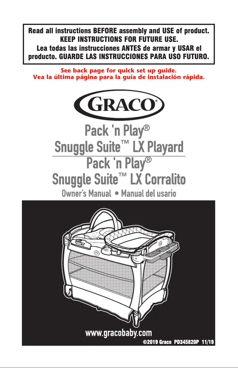 Page n°1 - Manuel utilisateur Graco Pack 'n Play Snuggle Suite LX