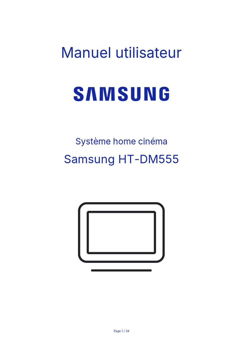 Image de la première page du manuel de l'appareil HT-DM555