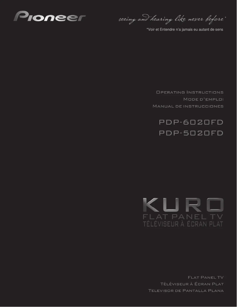 Page n°1 - Manuel utilisateur Pioneer PDP-6020FD