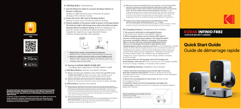 Image de la première page du manuel de l'appareil Infinio F882