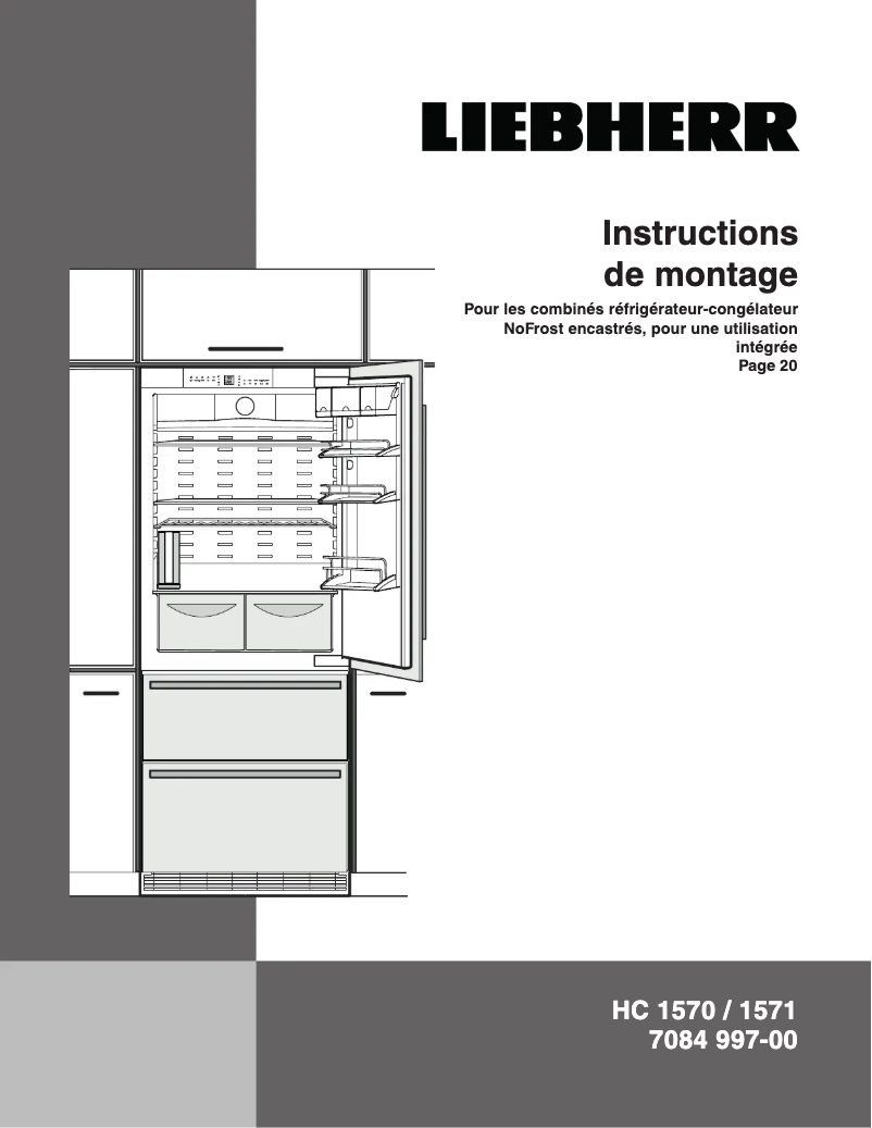 Page 1 de la notice Guide d'installation Liebherr HC 1570