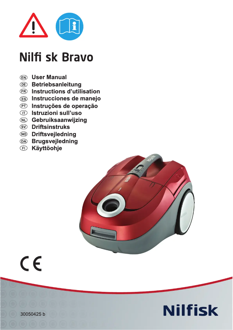Page n°1 - Manuel utilisateur Nilfisk Bravo Parket