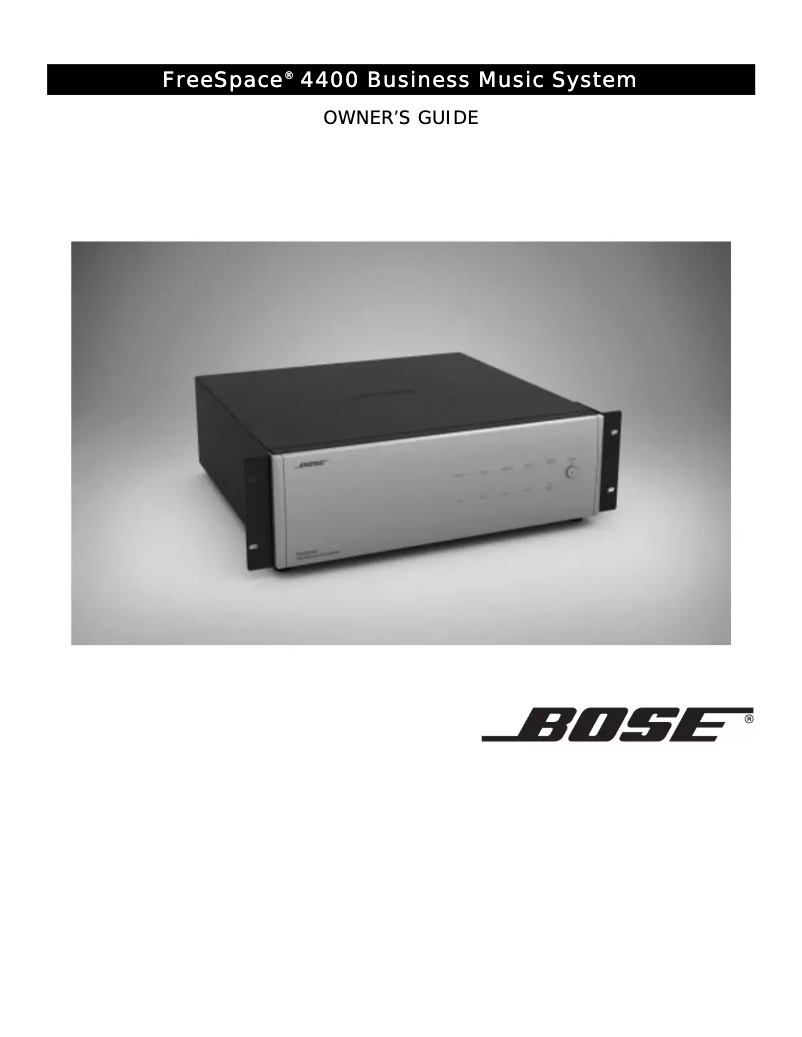 Page 1 de la notice Manuel utilisateur Bose FreeSpace 4400