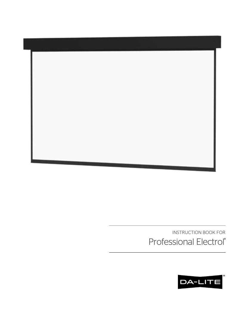 Image de la première page du manuel de l'appareil Professional Electrol