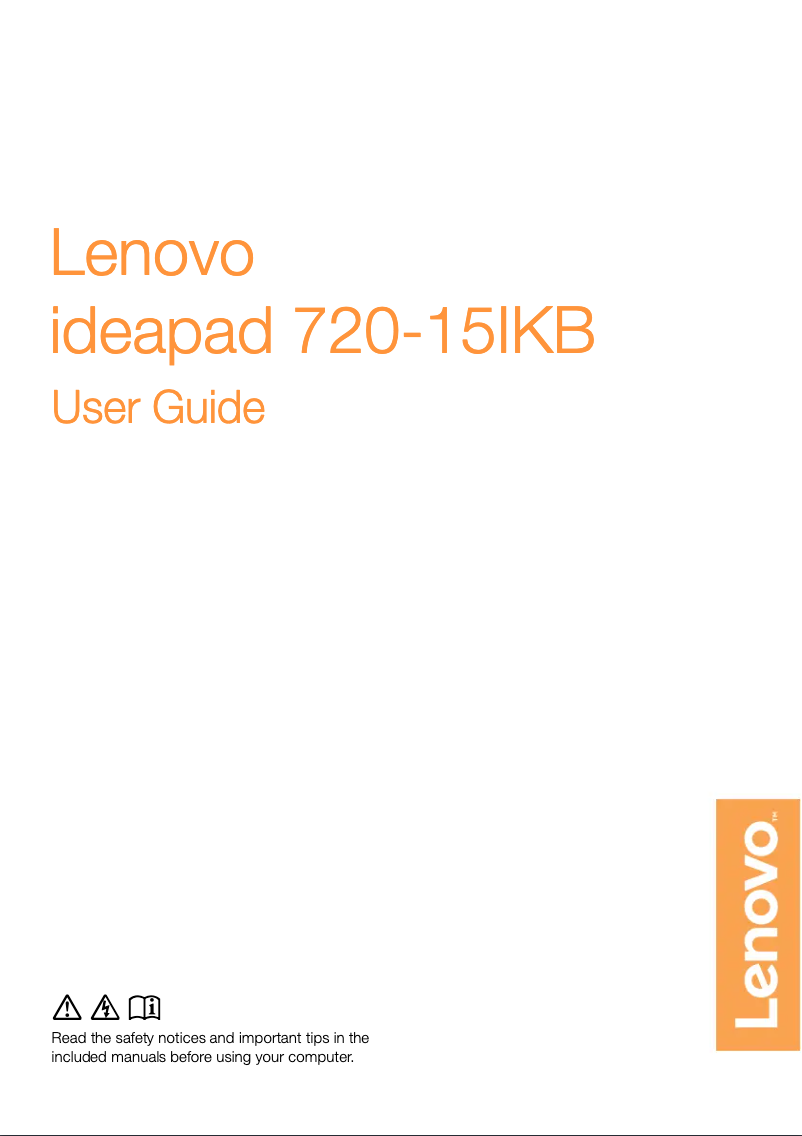 Page n°1 - Manuel utilisateur Lenovo IdeaPad 720