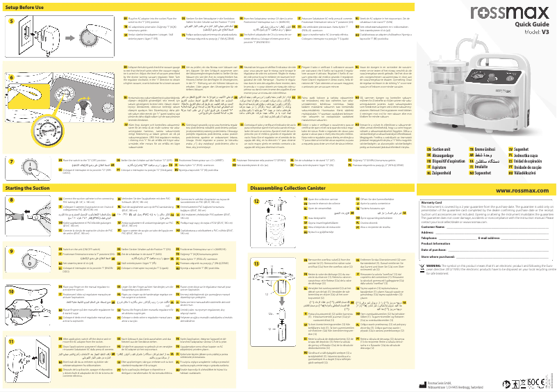 Page 1 de la notice Manuel utilisateur Rossmax V3