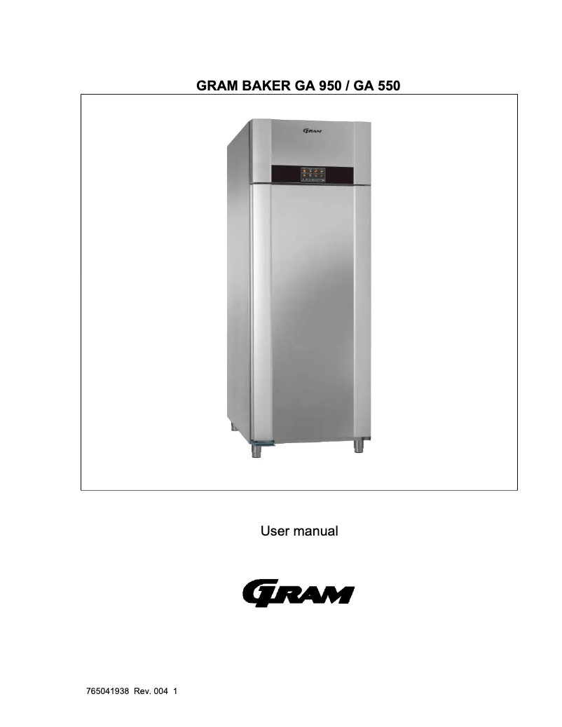 Page n°1 - Manuel utilisateur Gram BAKER GA 550 CCG L2 25B