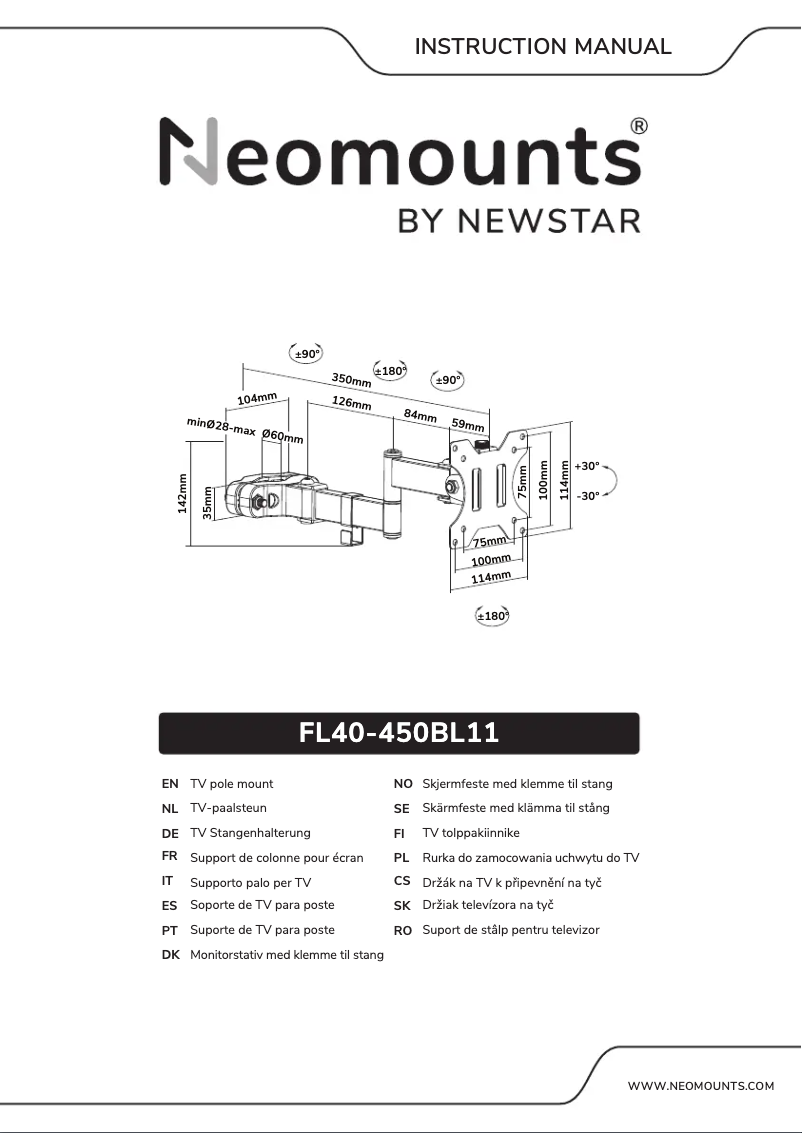 Página 1 del manual Manual de usuario Newstar FL40-450BL