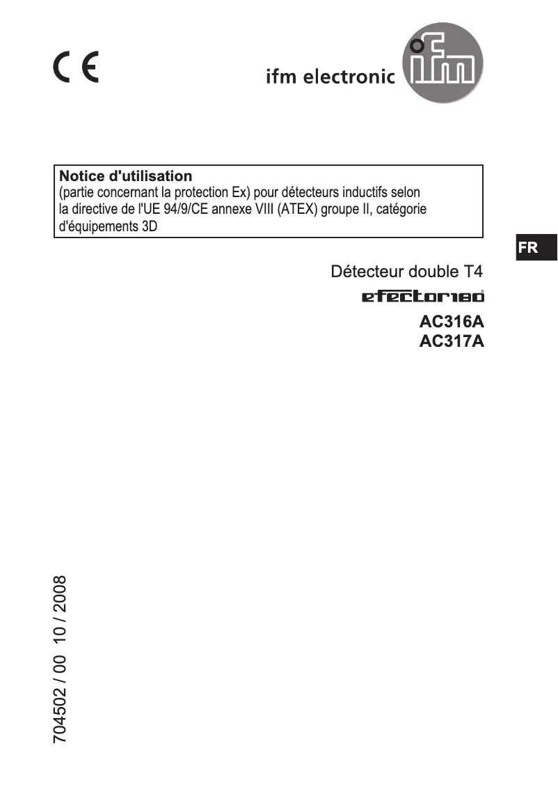 Image de la première page du manuel de l'appareil AC317A