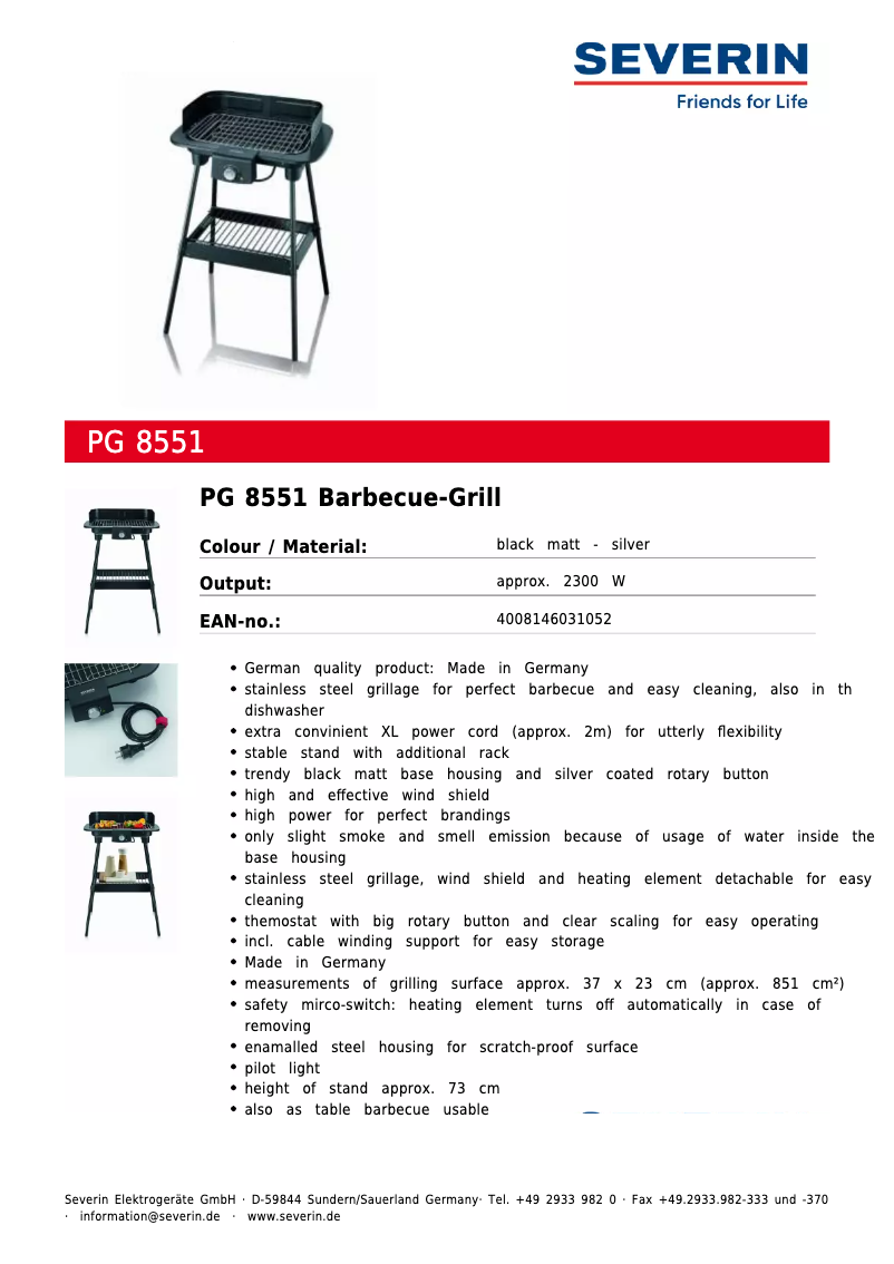 Image de la première page du manuel de l'appareil PG 8551