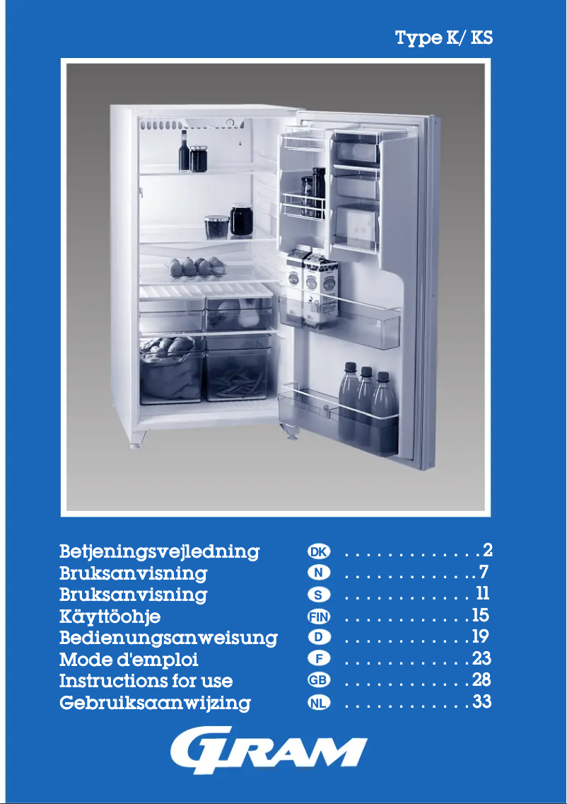 Page 1 of the manual User Manual Gram K 155