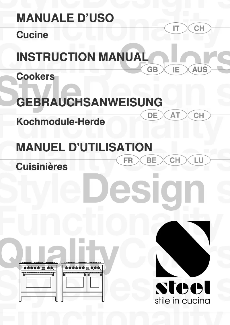 Page 1 de la notice Manuel utilisateur Steel Cucine Enfasi