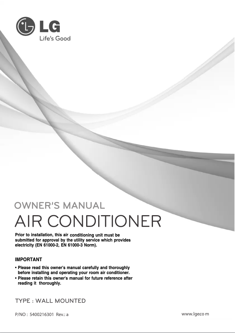 Page n°1 - Manuel utilisateur LG KSNH2665EA2