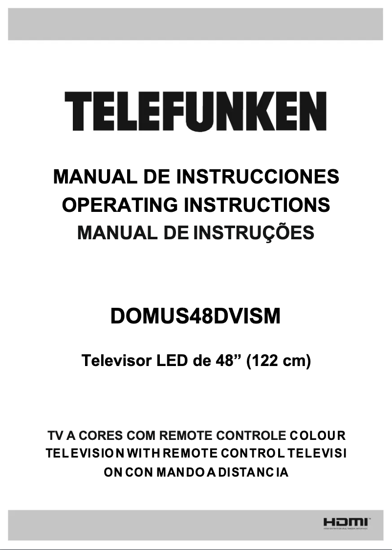 Page n°1 - Manuel utilisateur Telefunken DOMUS48DVISM