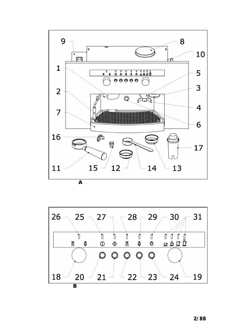 Image de la première page du manuel de l'appareil PE8036-M