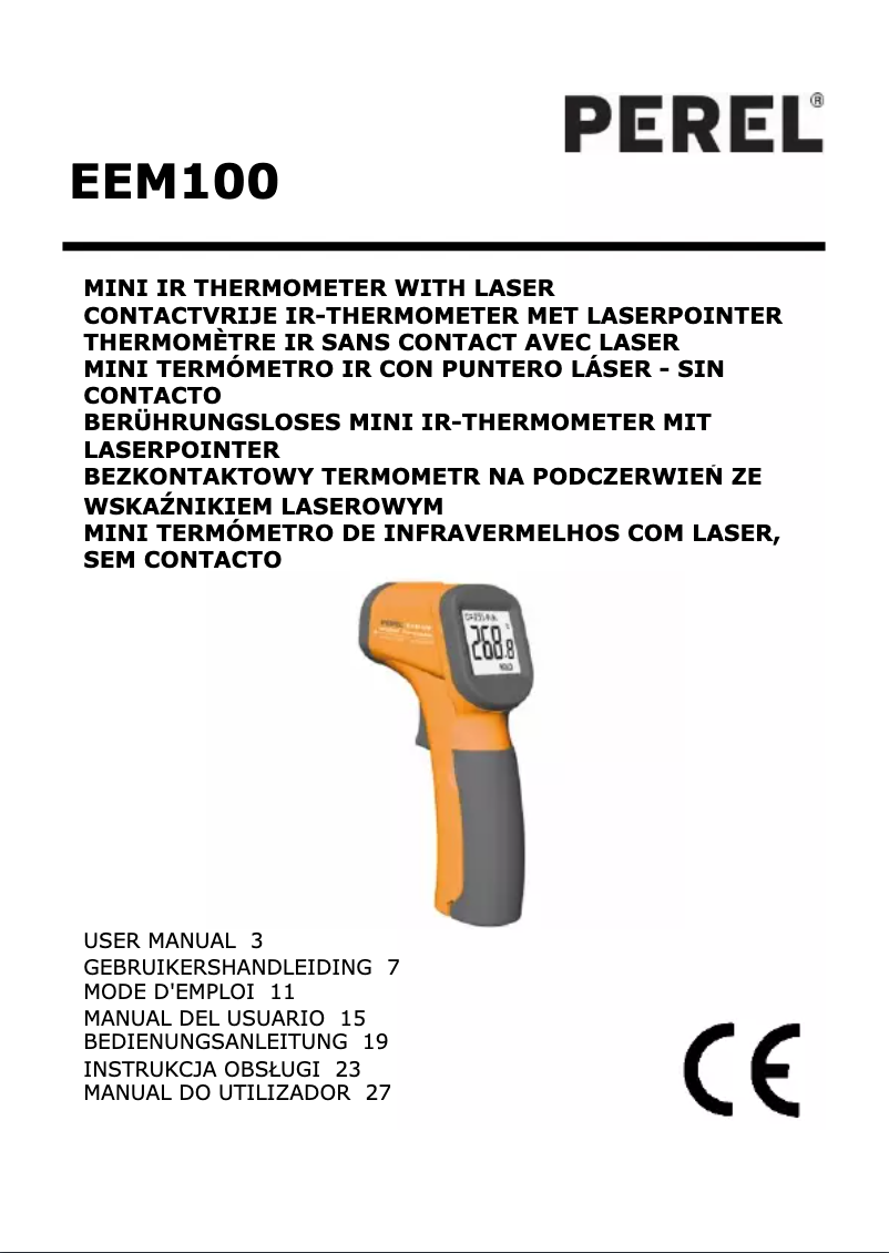 Page n°1 - Manuel utilisateur Perel EEM100