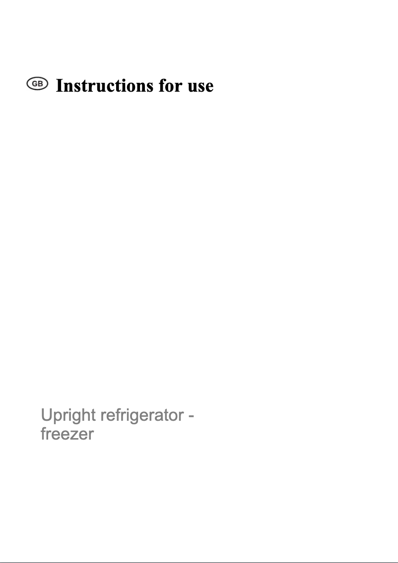 Page n°1 - Manuel utilisateur Gorenje NRK2000P2