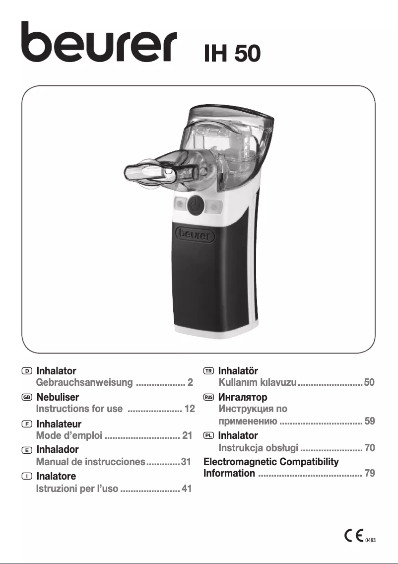 Image de la première page du manuel de l'appareil IH 50
