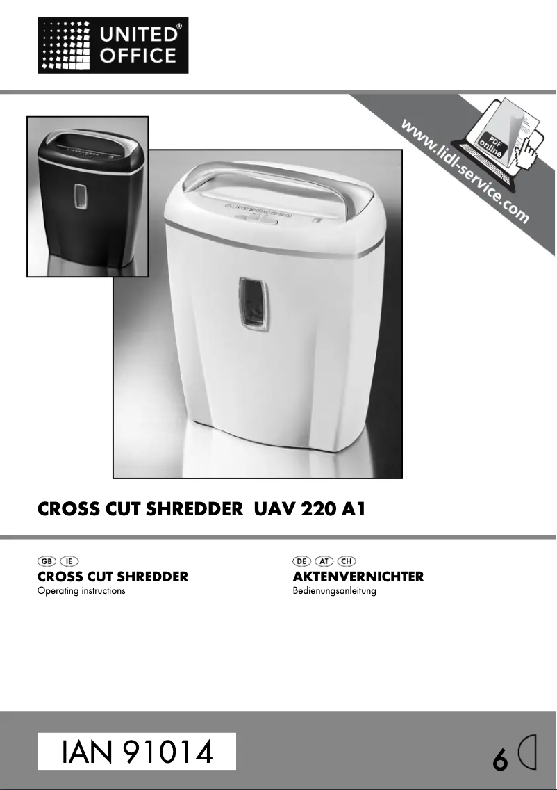 Page 1 de la notice Manuel utilisateur United Office UAV 220 A1