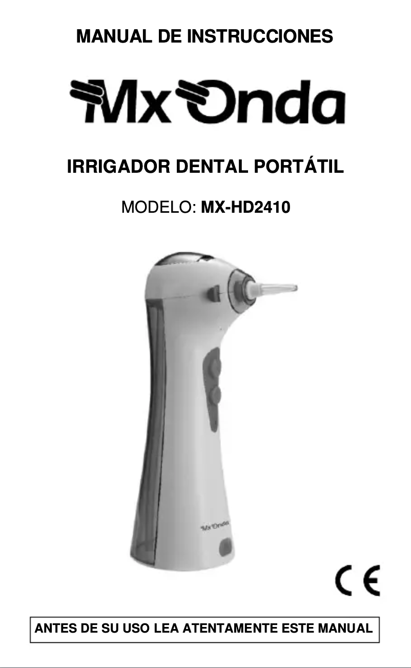 Image de la première page du manuel de l'appareil MX-HD2410