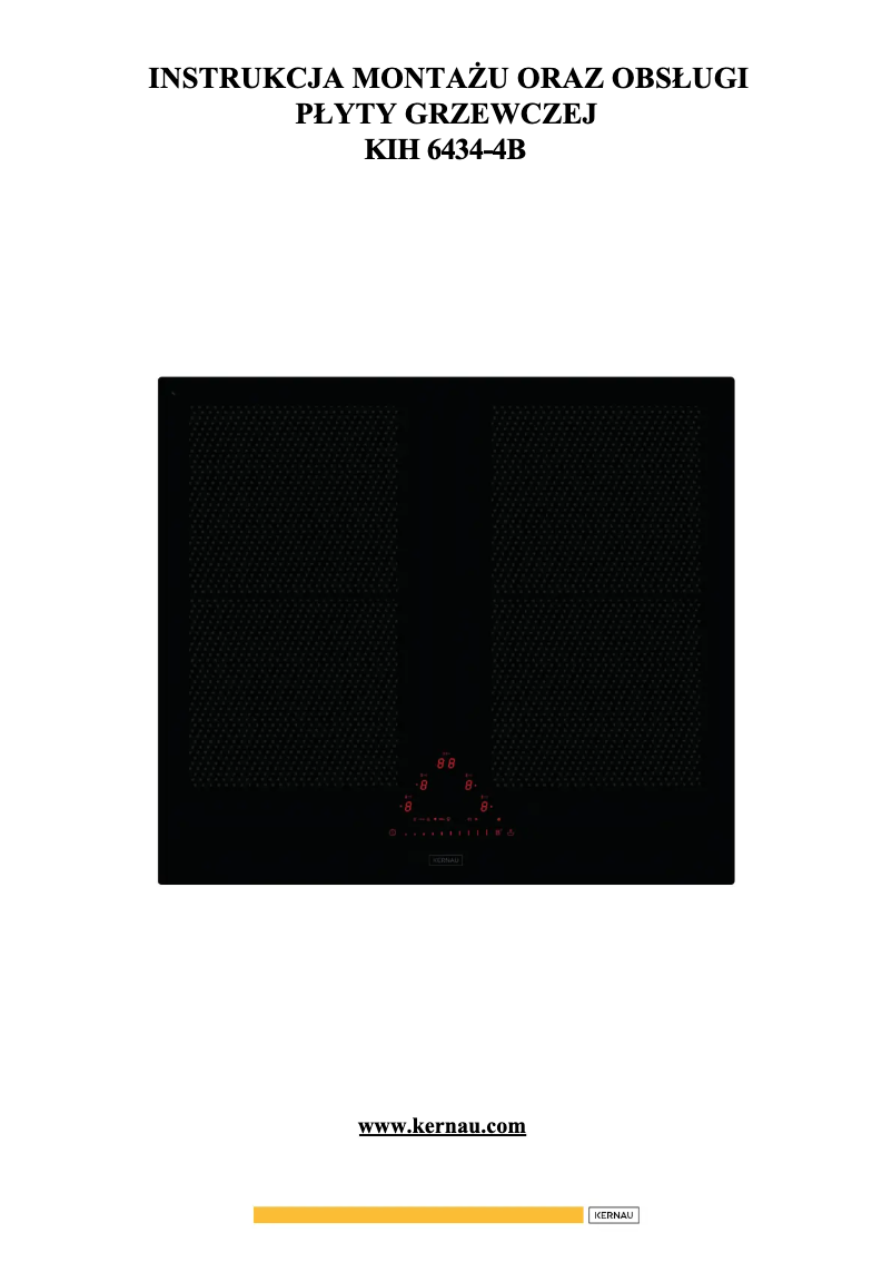 Página 1 del manual Manual de usuario Kernau KIH 6434-4B