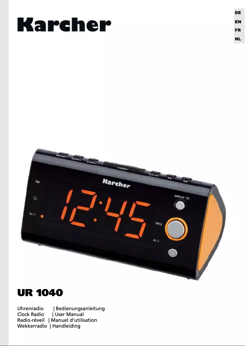 Page 1 de la notice Manuel utilisateur Karcher Audio UR 1040