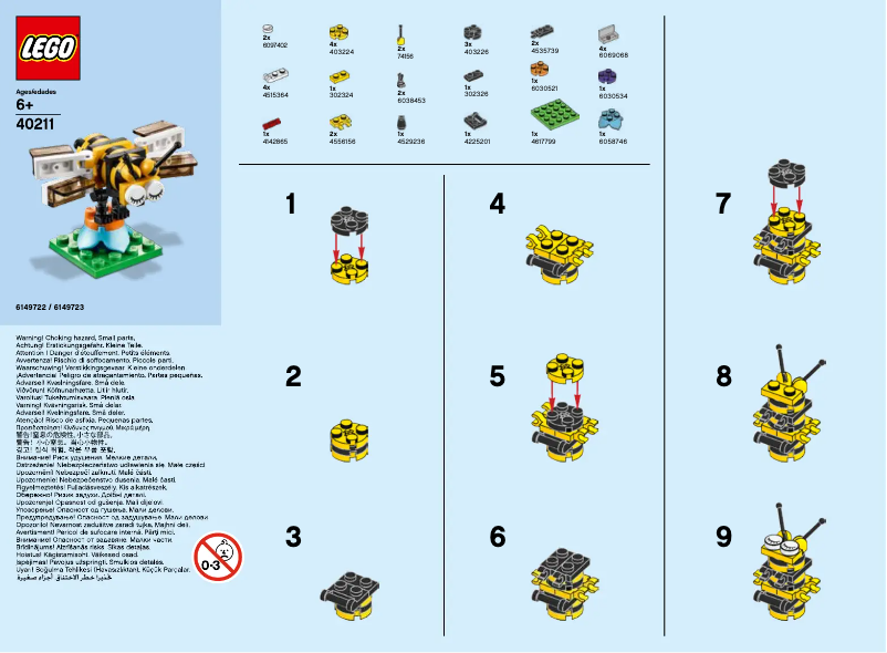 Page 1 de la notice Manuel utilisateur Lego Bee 40211