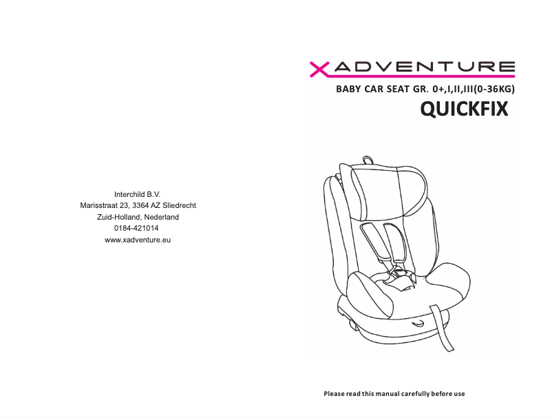 Page 1 de la notice Manuel utilisateur X-Adventure Quickfix