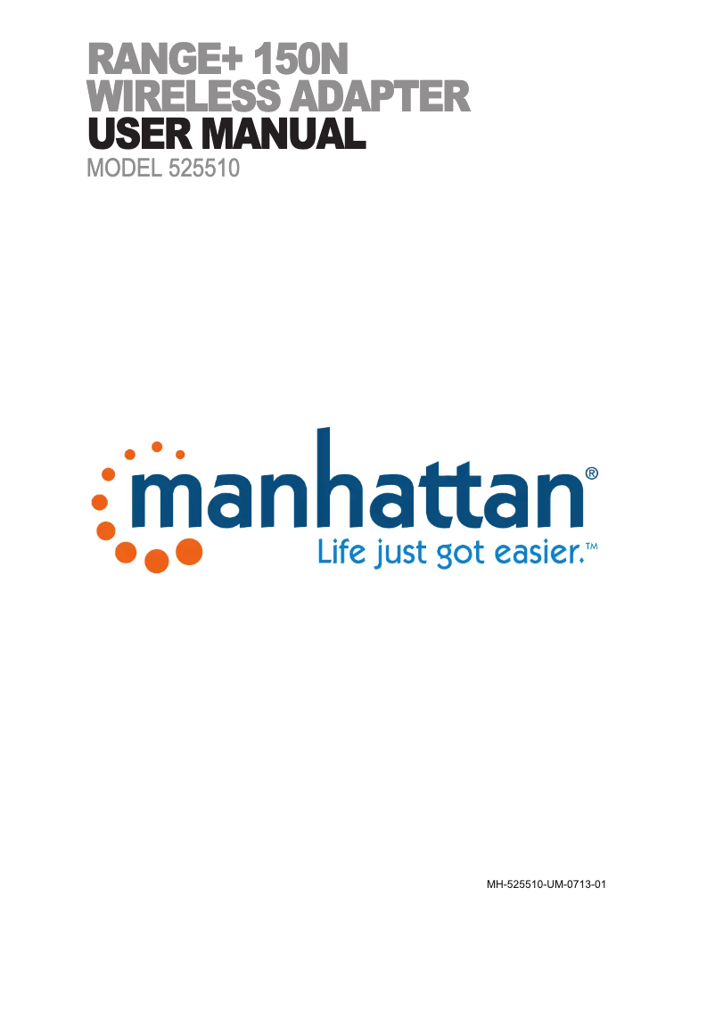 Page 1 de la notice Manuel utilisateur Manhattan Range+ 150N