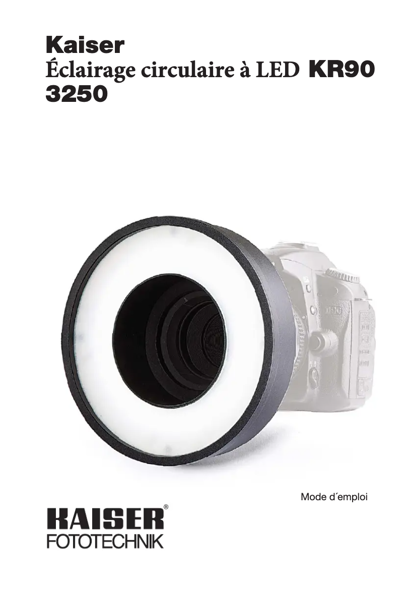 Page n°1 - Manuel utilisateur Kaiser Fototechnik KR90
