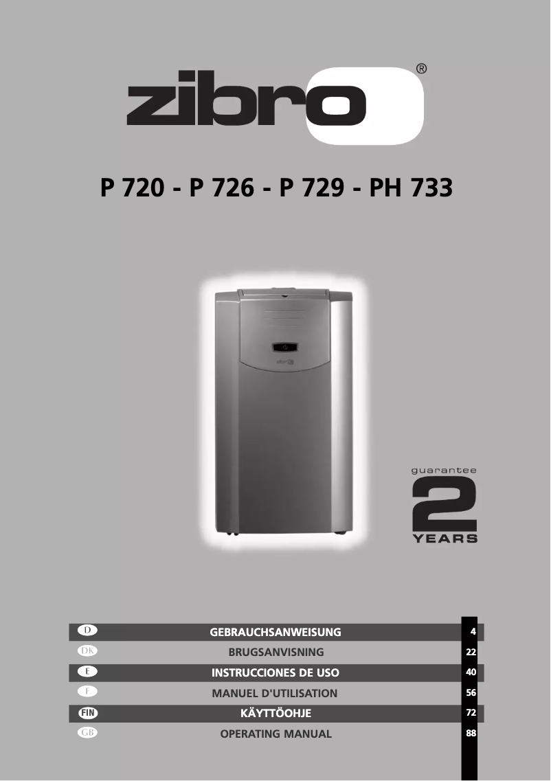 Image de la première page du manuel de l'appareil P 729