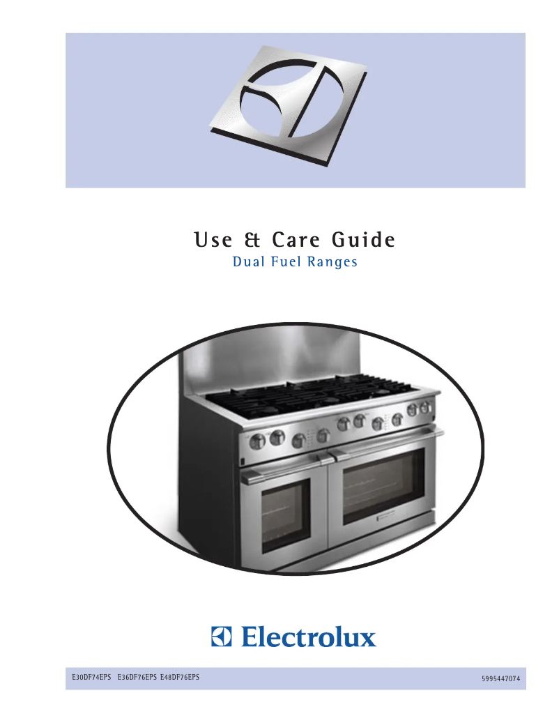 Page n°1 - Manuel utilisateur Electrolux E48DF76EPS