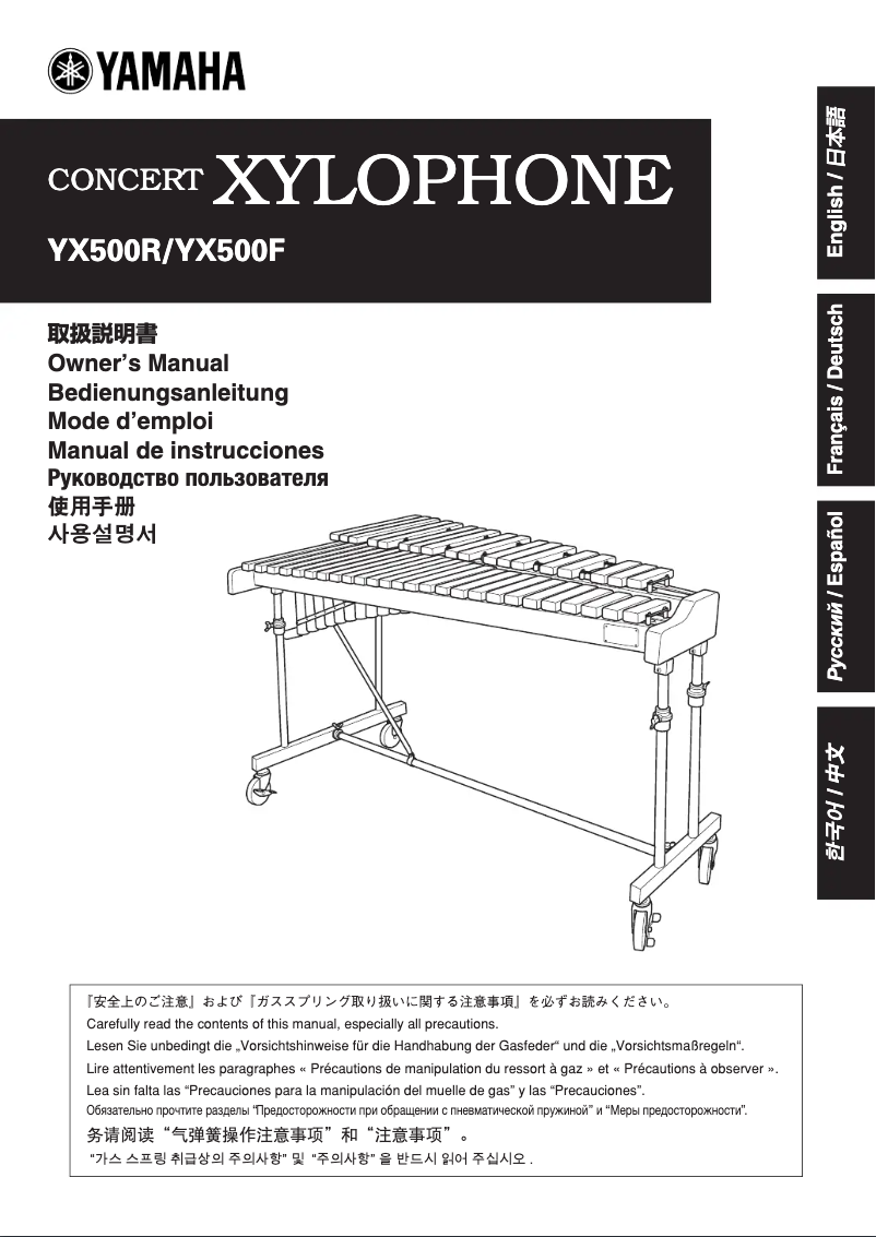 Page n°1 - Manuel utilisateur Yamaha YX-500F