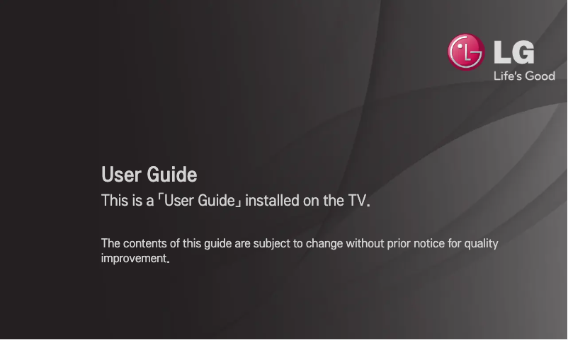 Page n°1 - Manuel utilisateur LG 47LM660T