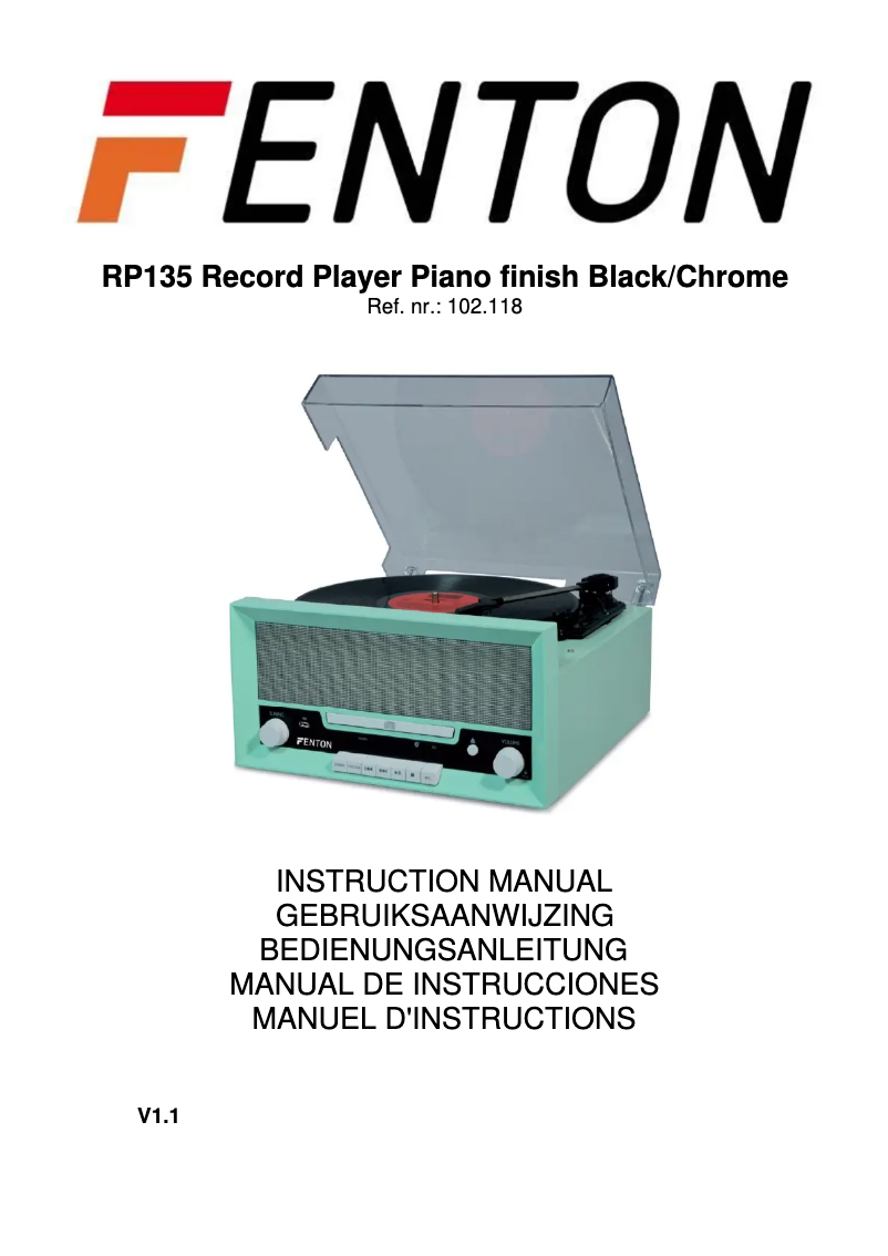 Image de la première page du manuel de l'appareil RP135