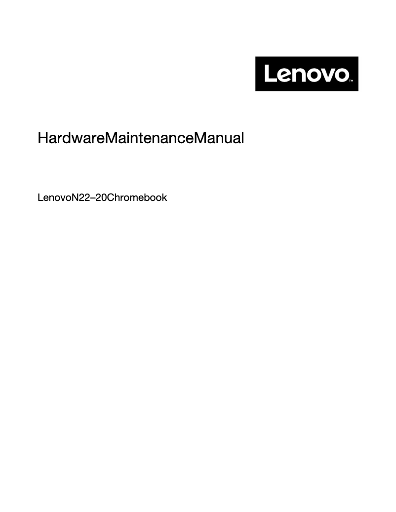 Page n°1 - Manuel utilisateur Lenovo Chromebook N22-20