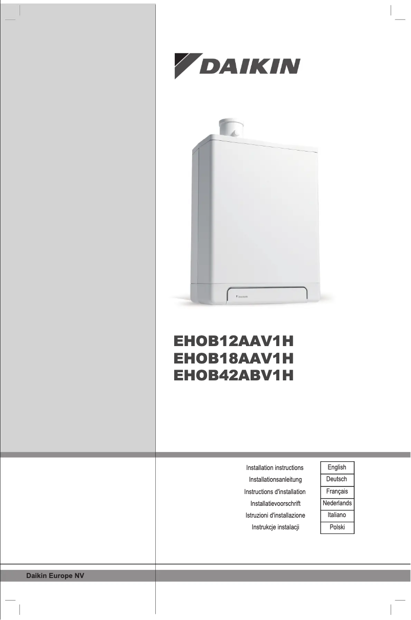 Page 1 de la notice Manuel utilisateur Daikin EHOB12AAV1H