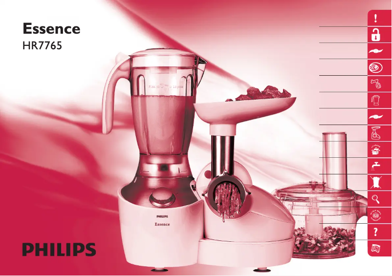 Imagen de la primera página del manual del dispositivo HR7765