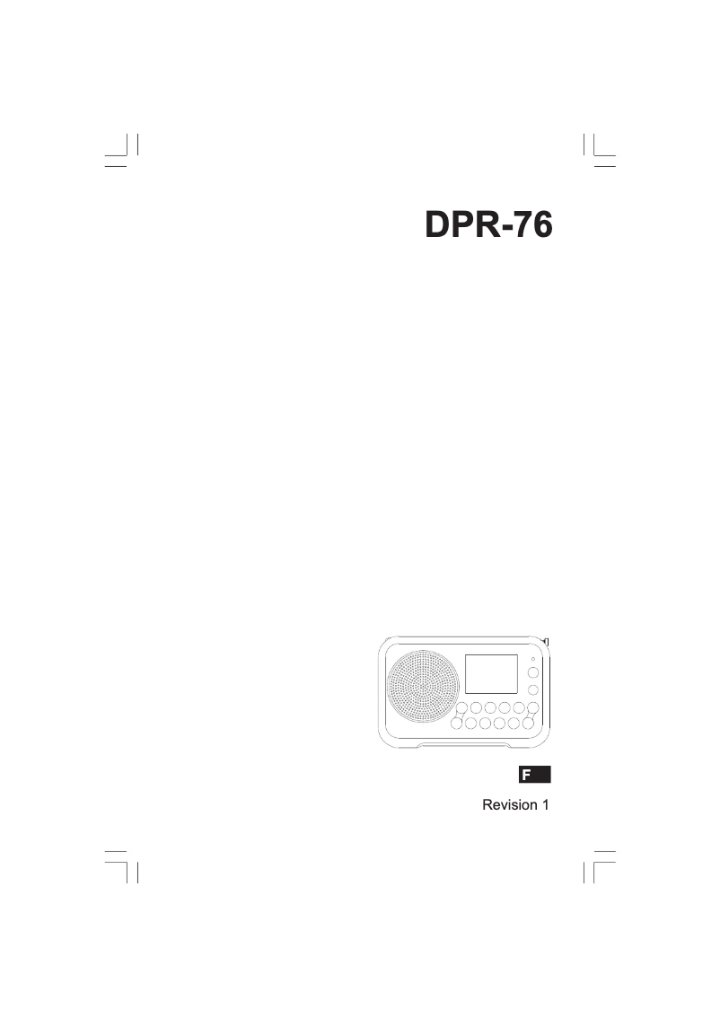 Image de la première page du manuel de l'appareil DPR-76